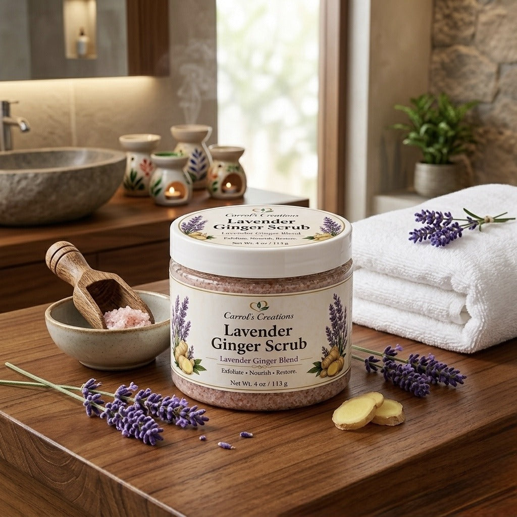 Lavender Ginger Sugar Scrub | Exfoliating Body Scrub for Smooth, Glowing Skin